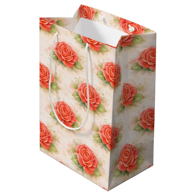 Valentine rose mittlere geschenktüte (Rückseite Schrägansicht)