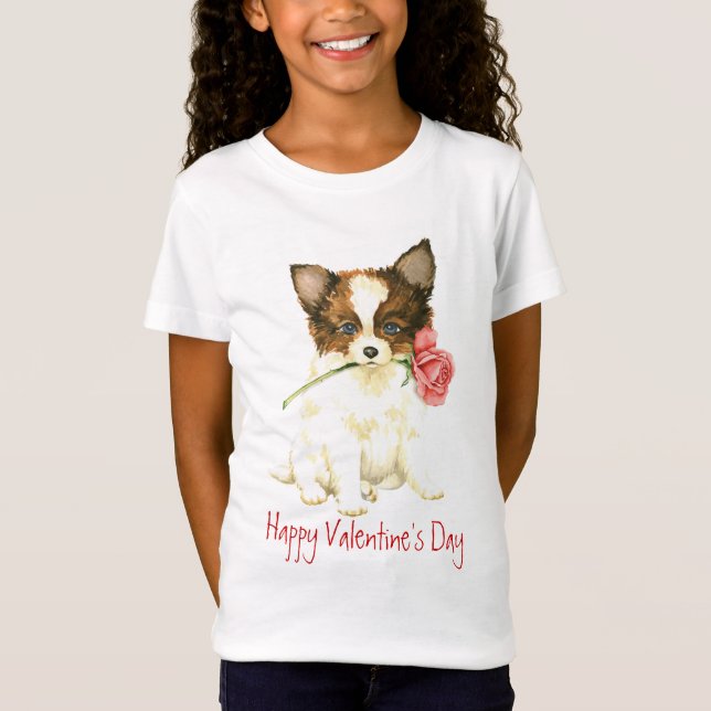 Valentine Rose Papillon T-Shirt (Vorderseite)
