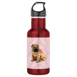 Valentine Rose Shar-Pei Trinkflasche