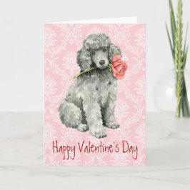 Valentine Rose Standard Poodle Feiertagskarte