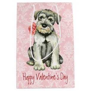 Valentine Rose Standard Schnauzer Mittlere Geschenktüte