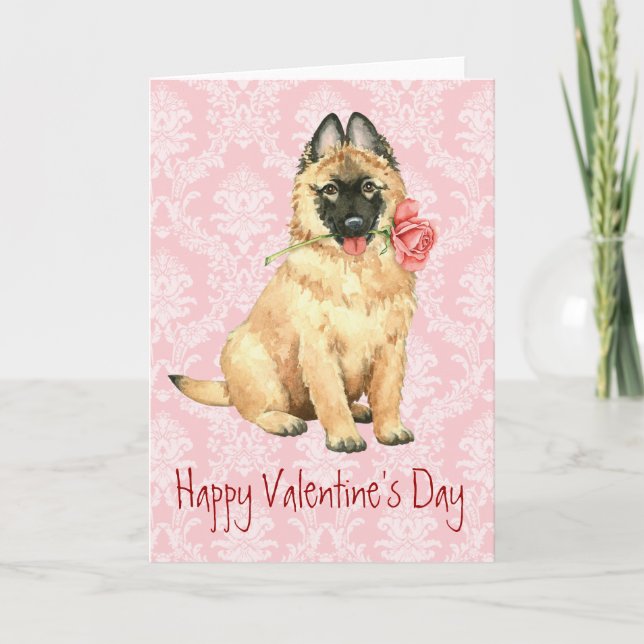 Valentine Rose Tervuren Feiertagskarte (Vorderseite)