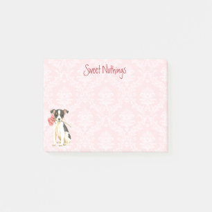 Valentine Rose Toy Fox Terrier Post-it Klebezettel