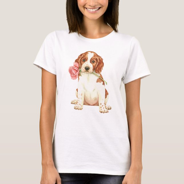 Valentine Rose Welshie T-Shirt (Vorderseite)
