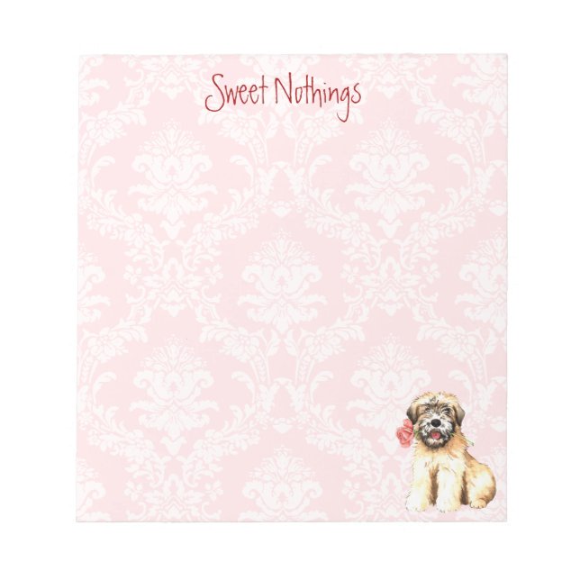 Valentine Rose Wheaten Notizblock (Vorderseite)