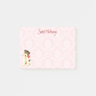 Valentine Rose Wire Fox Terrier Post-it Klebezettel