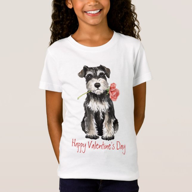 Valentine-RoseminiSchnauzer T-Shirt (Vorderseite)