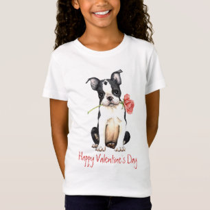 Valentine-Rosen-Boston-Terrier T-Shirt