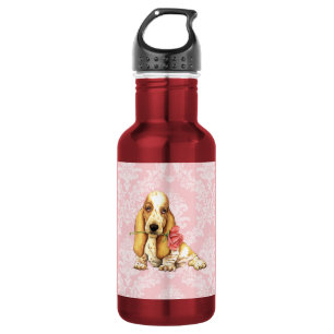 Valentine-Rosen-Dachshund Trinkflasche