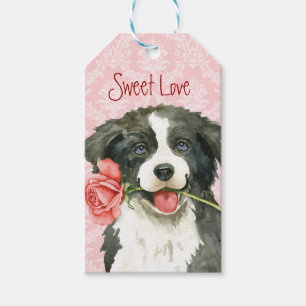 Valentine-Rosen-Grenzcollie Geschenkanhänger