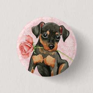 Valentine-Rosen-Minuten-Button Button