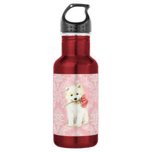 Valentine-RoseSamoyed Trinkflasche