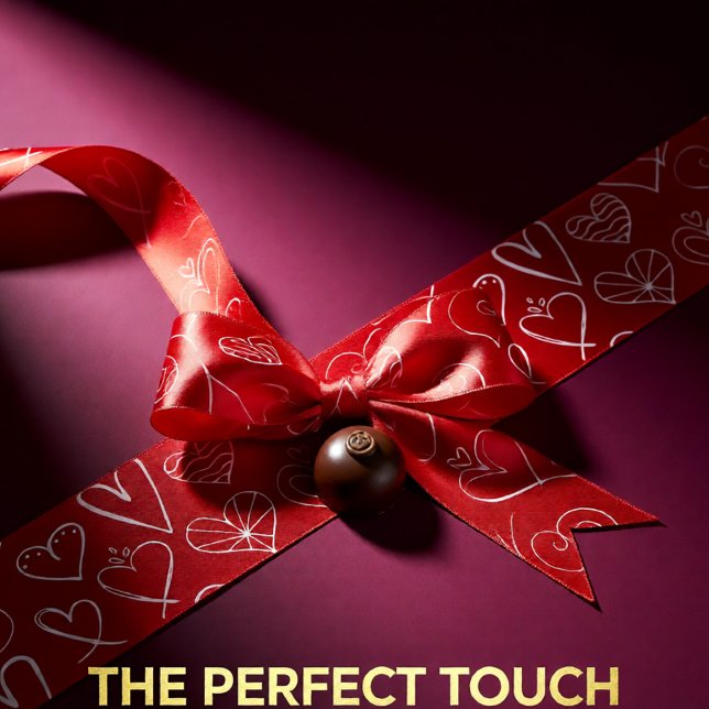 Valentine rotes und rosa Herzmuster Satinband (Romantic Red and White Heart Pattern Valentine Satin Ribbon)