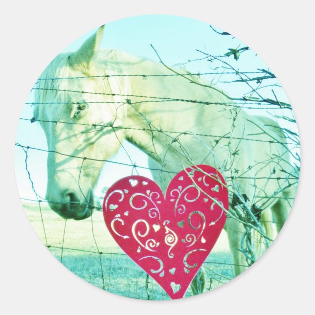 Valentine Runder Aufkleber (Vorderseite)