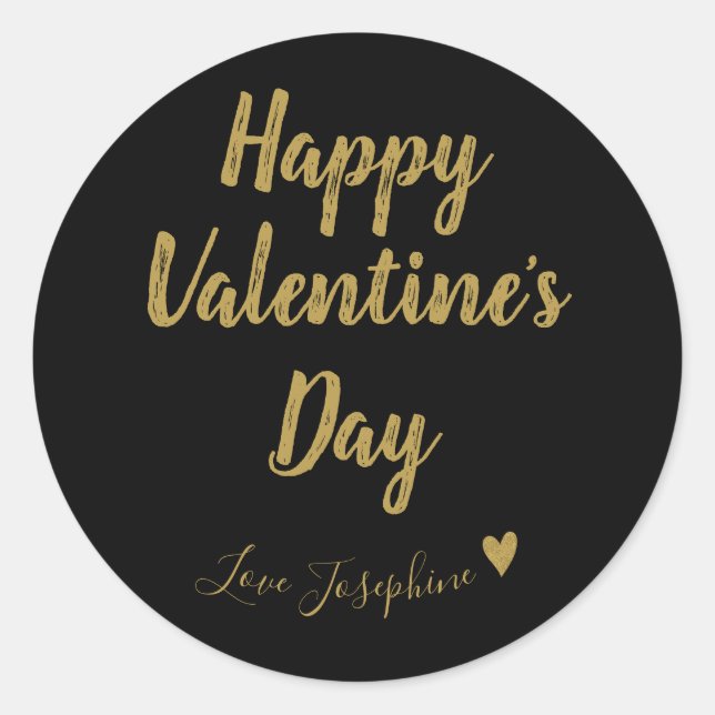 Valentine Runder Aufkleber (Vorderseite)
