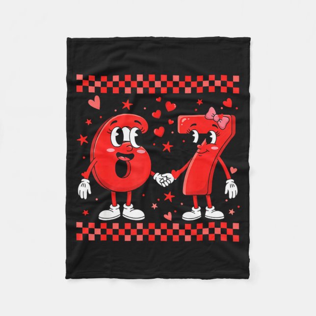 Valentine’s Day 67 Meme Funny Six Seven 6 7 Valent Fleecedecke (Vorderseite)