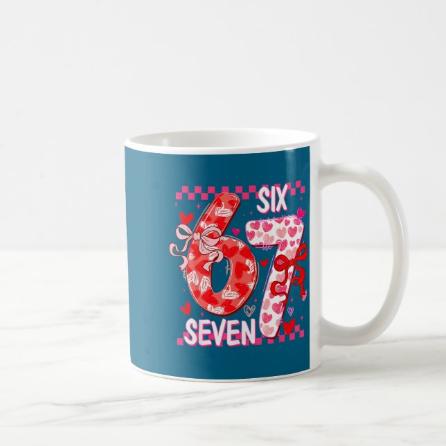 Valentine’s Day 67 Meme Happy Valentines Day Funny Kaffeetasse (Rechts)
