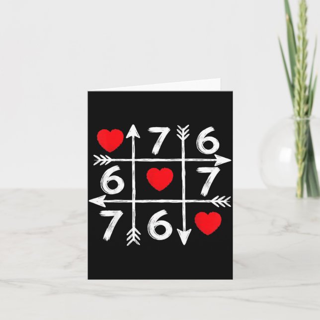 Valentine’s Day 67 Six Seven Meme Love Heart Coupl Karte (Vorderseite)