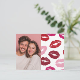 Valentine’s Day Custom Photo Kisses Postkarte