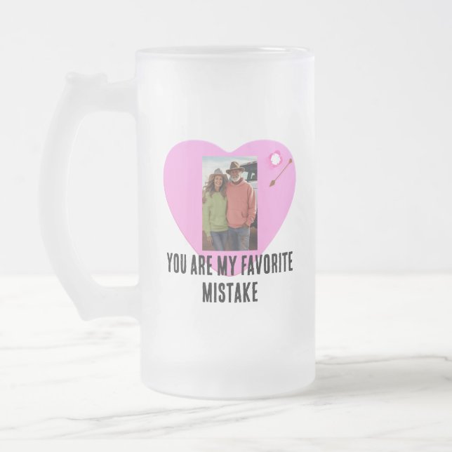 Valentine’s Day Funny Custom Mattglas Bierglas (Links)