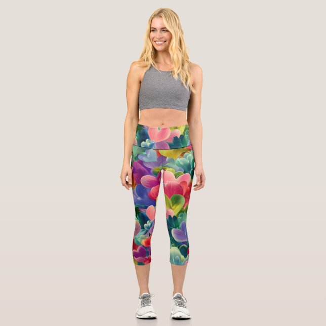 Valentine’s Day Leggings – Romantic Heart Pattern  (Vorderseite)