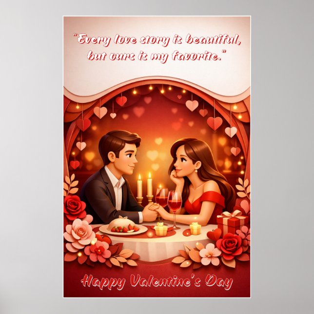 Valentine’s Day Love Quote Poster (Vorne)