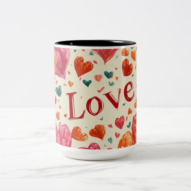 Valentine’s Day Mug | Romantic, Cute &Heartwarming Zweifarbige Tasse (Mittel)