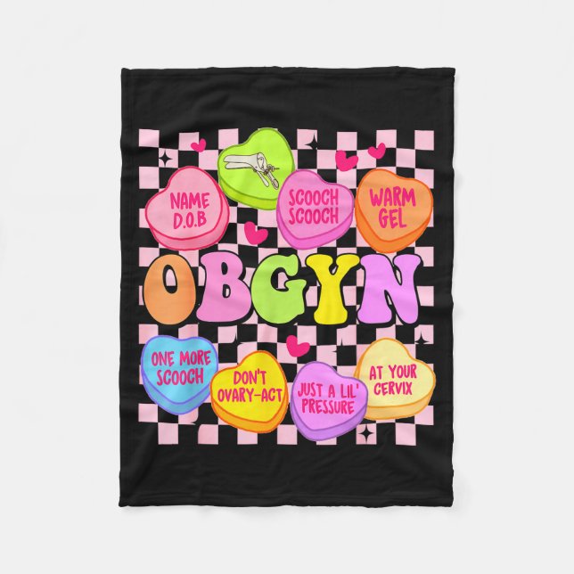 Valentine’s Day Obgyn Nurse Gynaecology Gynaecolog Fleecedecke (Vorderseite)