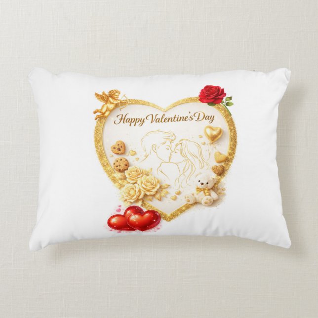 Valentine`s Day Pillow - two loving people Dekokissen (Vorderseite)