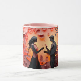  Valentine’s Day Romantic Couple Silhouette Love  Tasse