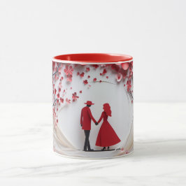  Valentine’s Day Romantic Couple Silhouette Love  Tasse