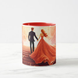  Valentine’s Day Romantic Couple Silhouette love  Tasse