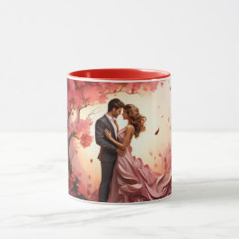  Valentine’s Day Romantic Couple Silhouette love  Tasse