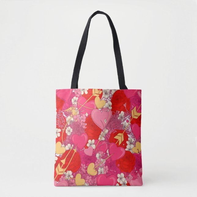 Valentine’s Day Tote Bag | Romantic, Cute (Devant)