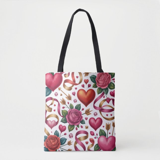 Valentine’s Day Tote Bag | Romantic, Cute Tasche (Vorderseite)