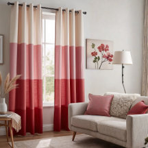 Valentine’s Red Heart Curtains – Romantic Window D