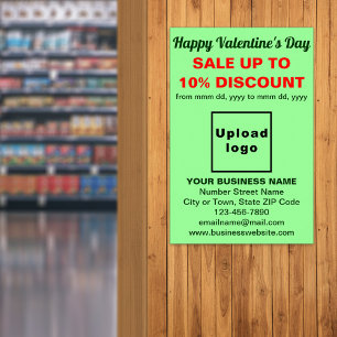Valentine Sale of Light Green Poster