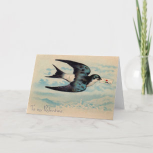 Valentine schlucken feiertagskarte