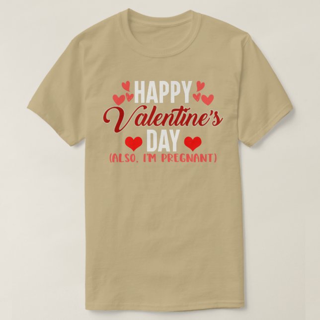 Valentine Schwangerschaft Ankündigung Mutter zu se T-Shirt (Design vorne)