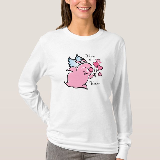 Valentine-Schwein-personalisierter T - Shirt (Vorderseite)