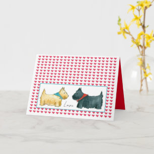 Valentine Scottie Dogs Liebe Scottish Terrier Karte