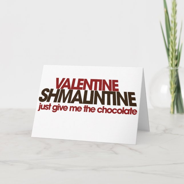 Valentine Shmalintine Feiertagskarte (Vorderseite)