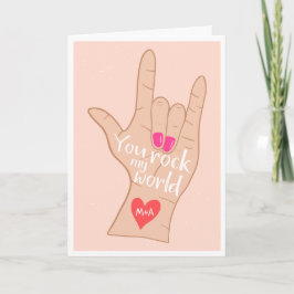 Valentine Sie Rock meine Welt niedlichen 3 Foto Co Karte