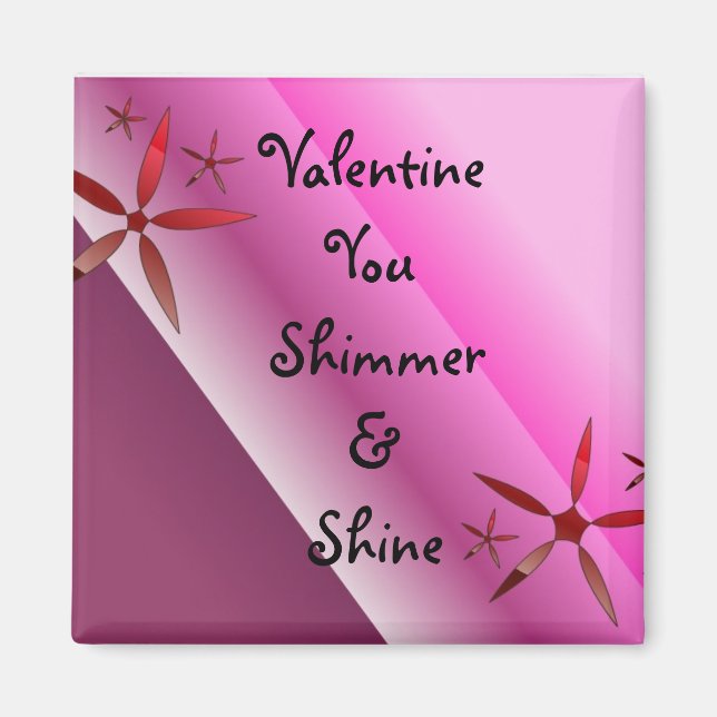 Valentine Sie schimmern und schweinen Magnet (Vorne)