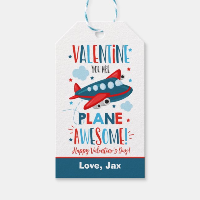 Valentine Sie sind Flugzeug Phantastische Flugzeug Geschenkanhänger (Vorderseite)