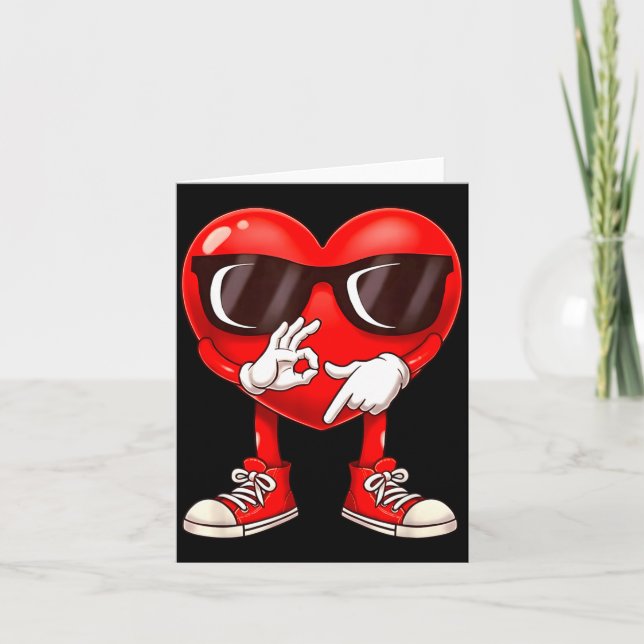 Valentine Six Seven 6 7 Meme Lustiges Herz Gen Z A Karte (Vorderseite)
