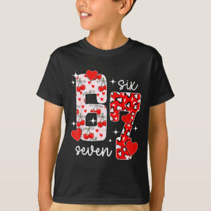 Valentine Six Seven Lustig 67 Meme Gen Alpha Slang T-Shirt