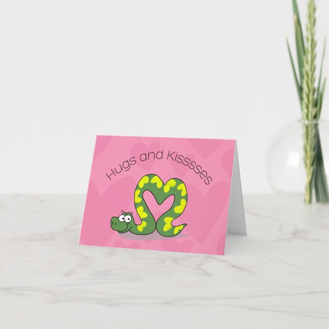 Valentine Snake Karte (Vorderseite)