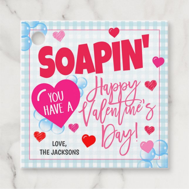 Valentine Soap Geschenk Tag Geschenkanhänger (Vorderseite)