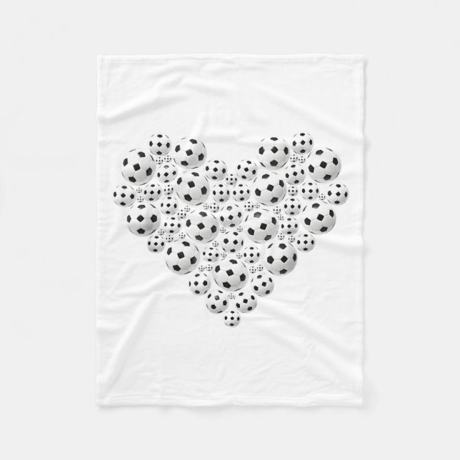 Valentine Soccer Heart Drip Srt Love Valentines Da Fleecedecke (Vorderseite)